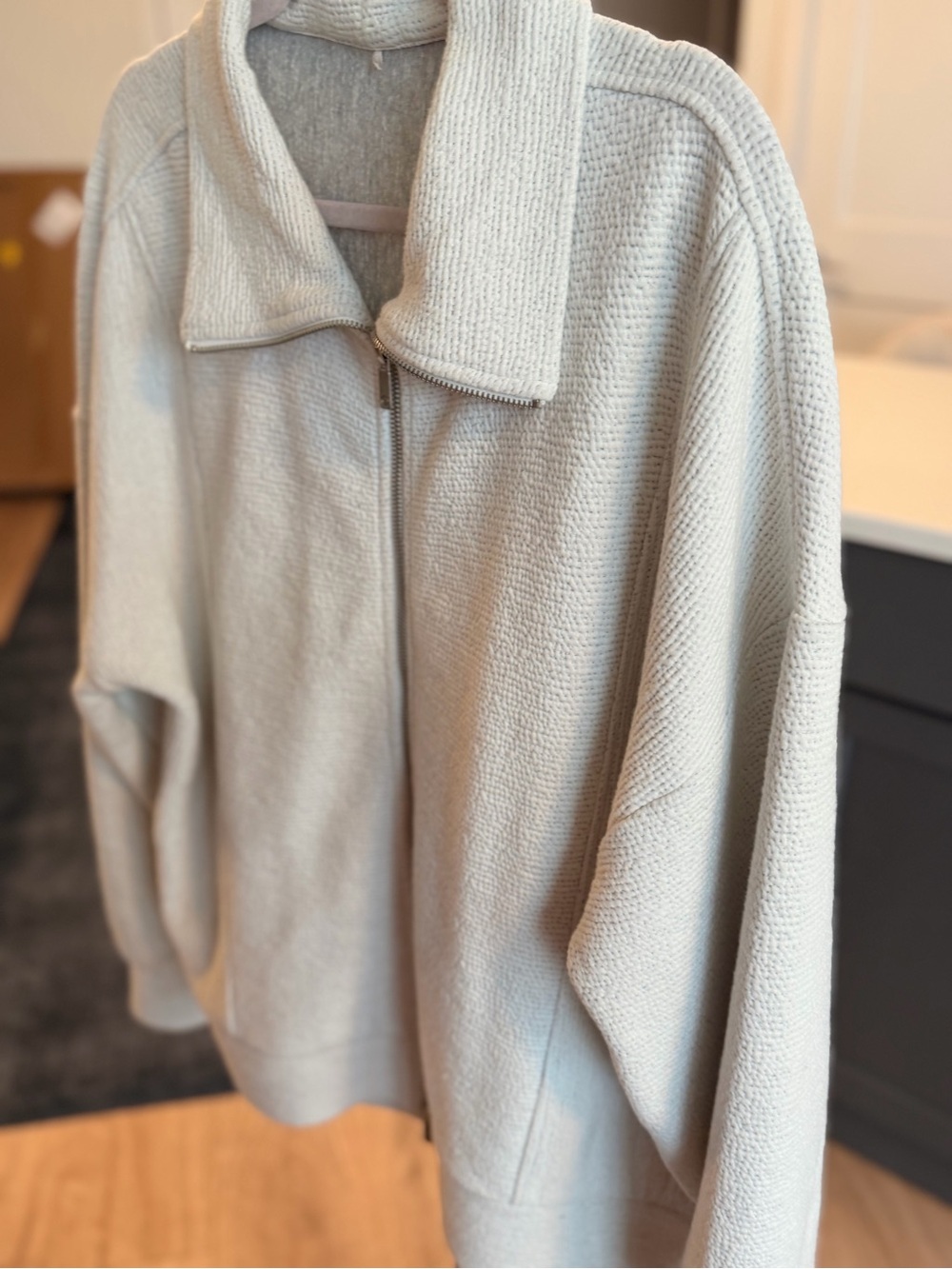 CALIA Light Gray Zip-Front Women's Jacket XL